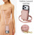 iPhone 17 Pro Max AwQuer Crossbody Zipper Wallet Rhombic Leather Back Phone Case - Rose Gold