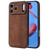 iPhone 17 Pro Max AZNS 3D Embossed Skin Feel Phone Case - Brown