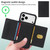 iPhone 17 Pro Max BETOPNICE Horizontal Flip Detachable MagSafe Wallet Phone Case - Black