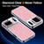 iPhone 17 Pro Max Bright Color Blocking Camera Bracket Magnetic Phone Case - Pink