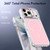 iPhone 17 Pro Max Bright Color Blocking Camera Bracket Magnetic Phone Case - Pink