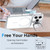 iPhone 17 Pro Max Bright Color Blocking Camera Bracket Magnetic Phone Case - White