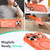 iPhone 17 Pro Max Bright Color Frosted Skin-feel Camera Bracket Magsafe Phone Case - Orange