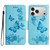 iPhone 17 Pro Max Butterfly Embossed Flip Leather Phone Case - Blue