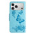iPhone 17 Pro Max Butterfly Embossed Flip Leather Phone Case - Blue