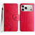 iPhone 17 Pro Max Butterfly Flower Pattern Flip Leather Phone Case - Red