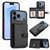 iPhone 17 Pro Max Button Card Bag RFID Anti-theft Phone Case - Black