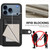 iPhone 17 Pro Max Button Card Bag RFID Anti-theft Phone Case - Black