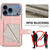iPhone 17 Pro Max Button Card Bag RFID Anti-theft Phone Case - Pink