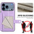iPhone 17 Pro Max Button Card Bag RFID Anti-theft Phone Case - Purple