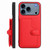 iPhone 17 Pro Max Button Card Bag RFID Anti-theft Phone Case - Red