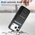 iPhone 17 Pro Max Carbon Fiber Card Bag Fold Stand Phone Case - Black