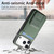 iPhone 17 Pro Max Carbon Fiber Card Bag Fold Stand Phone Case - Green