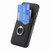 iPhone 17 Pro Max Carbon Fiber Card Wallet Ring Phone Case - Black