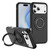 iPhone 17 Pro Max Carbon Fiber Gear Holder C Type MagSafe Phone Case - Black