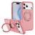 iPhone 17 Pro Max Carbon Fiber Gear Holder C Type MagSafe Phone Case - Bright Pink + Pink