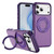 iPhone 17 Pro Max Carbon Fiber Gear Holder C Type MagSafe Phone Case - Bright Purple + Purple