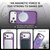 iPhone 17 Pro Max Carbon Fiber Gear Holder C Type MagSafe Phone Case - Bright Purple + Purple