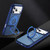 iPhone 17 Pro Max Carbon Fiber Gear Holder C Type MagSafe Phone Case - Transparent Blue + Royal Blue