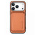 iPhone 17 Pro Max Carbon Fiber Leather Card Magsafe Phone Case - Brown