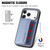 iPhone 17 Pro Max Carbon Fiber Magnetic Card Wallet RFID Blocking Phone Case - Blue