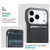 iPhone 17 Pro Max Carbon Fiber MagSafe Magnetic Card Holder Phone Case - Black