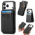 iPhone 17 Pro Max Carbon Fiber MagSafe Vertical Flip Card Bag Phone Case - Black