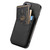 iPhone 17 Pro Max Carbon Fiber MagSafe Vertical Flip Card Bag Phone Case - Black