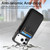 iPhone 17 Pro Max Carbon Fiber MagSafe Vertical Flip Card Bag Phone Case - Black