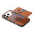 iPhone 17 Pro Max Carbon Fiber Ring Side Insert Card Bag MagSafe Phone Case - Brown