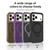 iPhone 17 Pro Max Carbon Fiber Texture 360 MagSafe Holder Phone Case - Desert Gold