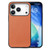 iPhone 17 Pro Max Carbon Fiber Texture Leather Back Phone Case - Brown