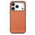 iPhone 17 Pro Max Carbon Fiber Texture Leather Back Phone Case - Brown