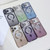 iPhone 17 Pro Max Carbon Fiber Texture Loves Leaves Gradient MagSafe TPU Phone Case - Black