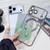 iPhone 17 Pro Max Carbon Fiber Texture Loves Leaves Gradient MagSafe TPU Phone Case - Gold