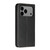 iPhone 17 Pro Max Carbon Fiber Texture Magnetic Flip Leather Phone Case - Black