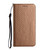iPhone 17 Pro Max Carbon Fiber Texture Magnetic Flip Leather Phone Case - Brown