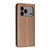 iPhone 17 Pro Max Carbon Fiber Texture Magnetic Flip Leather Phone Case - Brown