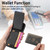 iPhone 17 Pro Max Carbon Fiber Vertical Flip Wallet Stand Phone Case - Black