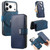 iPhone 17 Pro Max CaseNeo MagSafe RFID Anti-theft Zipper Wallet Retro Leather Phone Case - Blue