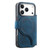 iPhone 17 Pro Max CaseNeo MagSafe RFID Anti-theft Zipper Wallet Retro Leather Phone Case - Blue