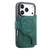 iPhone 17 Pro Max CaseNeo MagSafe RFID Anti-theft Zipper Wallet Retro Leather Phone Case - Green