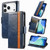 iPhone 17 Pro Max CaseNeo Splicing Dual Magnetic Buckle Leather Phone Case - Blue