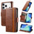iPhone 17 Pro Max CaseNeo Splicing Dual Magnetic Buckle Leather Phone Case - Brown