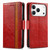 iPhone 17 Pro Max CaseNeo Splicing Dual Magnetic Buckle Leather Phone Case - Red