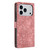 iPhone 17 Pro Max Cherry Blossoms Embossed Leather Phone Case - Pink