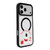 iPhone 17 Pro Max Christmas Series Strong Magnetic Painted Black Edge Phone Case - Cute Polar Bear and Snowman