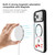 iPhone 17 Pro Max Christmas Series Strong Magnetic Painted Black Edge Phone Case - Cute Polar Bear and Snowman