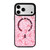 iPhone 17 Pro Max Christmas Series Strong Magnetic Painted Black Edge Phone Case - Semi-transparent Sweet Pink