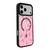 iPhone 17 Pro Max Christmas Series Strong Magnetic Painted Black Edge Phone Case - Semi-transparent Sweet Pink